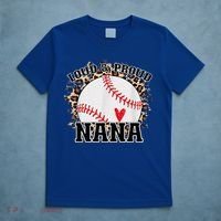 Wo Baseball Grandma aunt Mama Matching Baseball nana, Mother's Day T-Shirt thumb 5