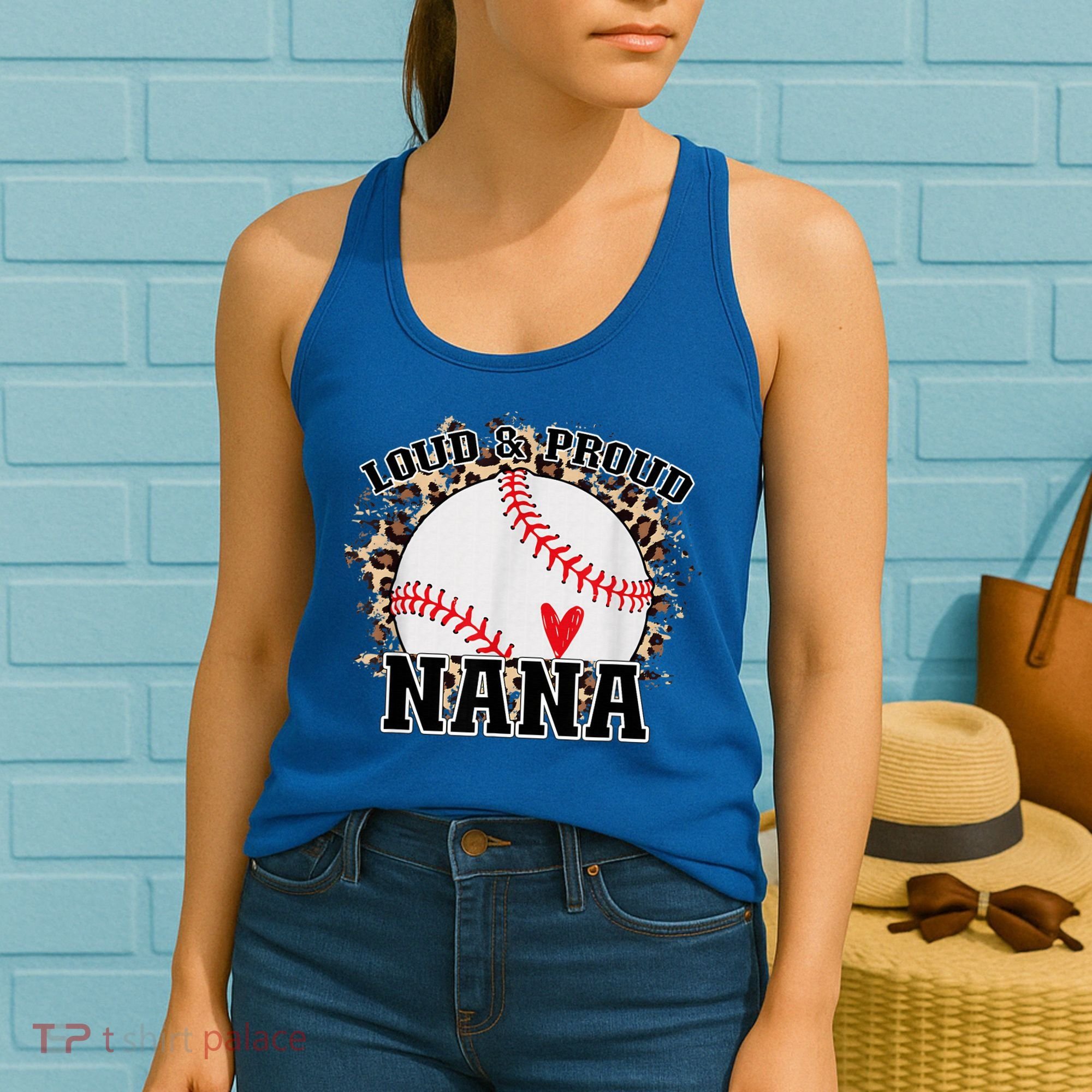 Wo Baseball Grandma aunt Mama Matching Baseball nana, Mother's Day Women's Tank Top