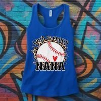 Wo Baseball Grandma aunt Mama Matching Baseball nana, Mother's Day Women's Tank Top thumb 3
