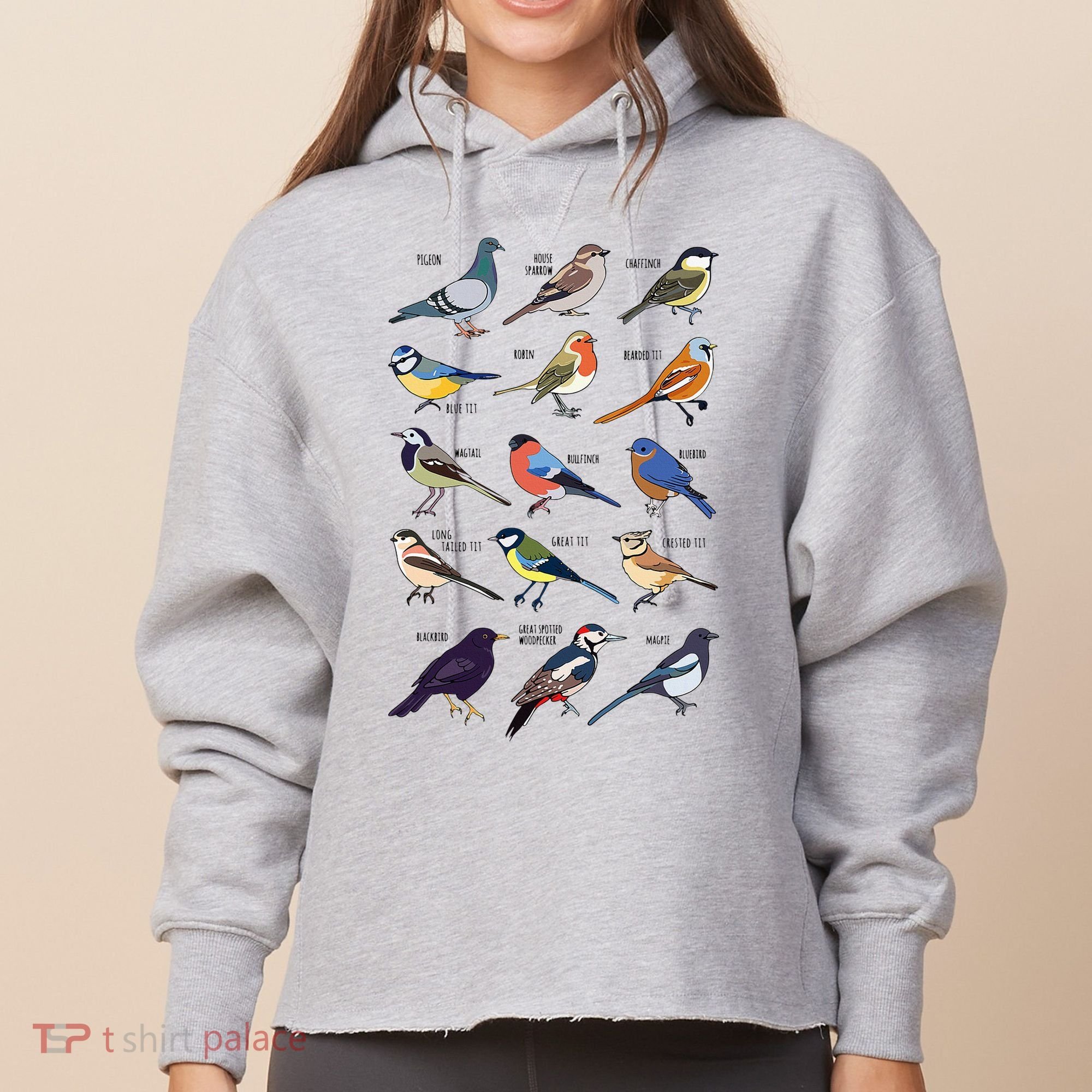 Wildlife Birds Gift For Bird Watching Birder Ladies Heavyweight Boxy Pullover Hoodie