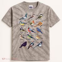 Wildlife Birds Gift For Bird Watching Birder Kids Tie-Dye T-Shirt thumb 0