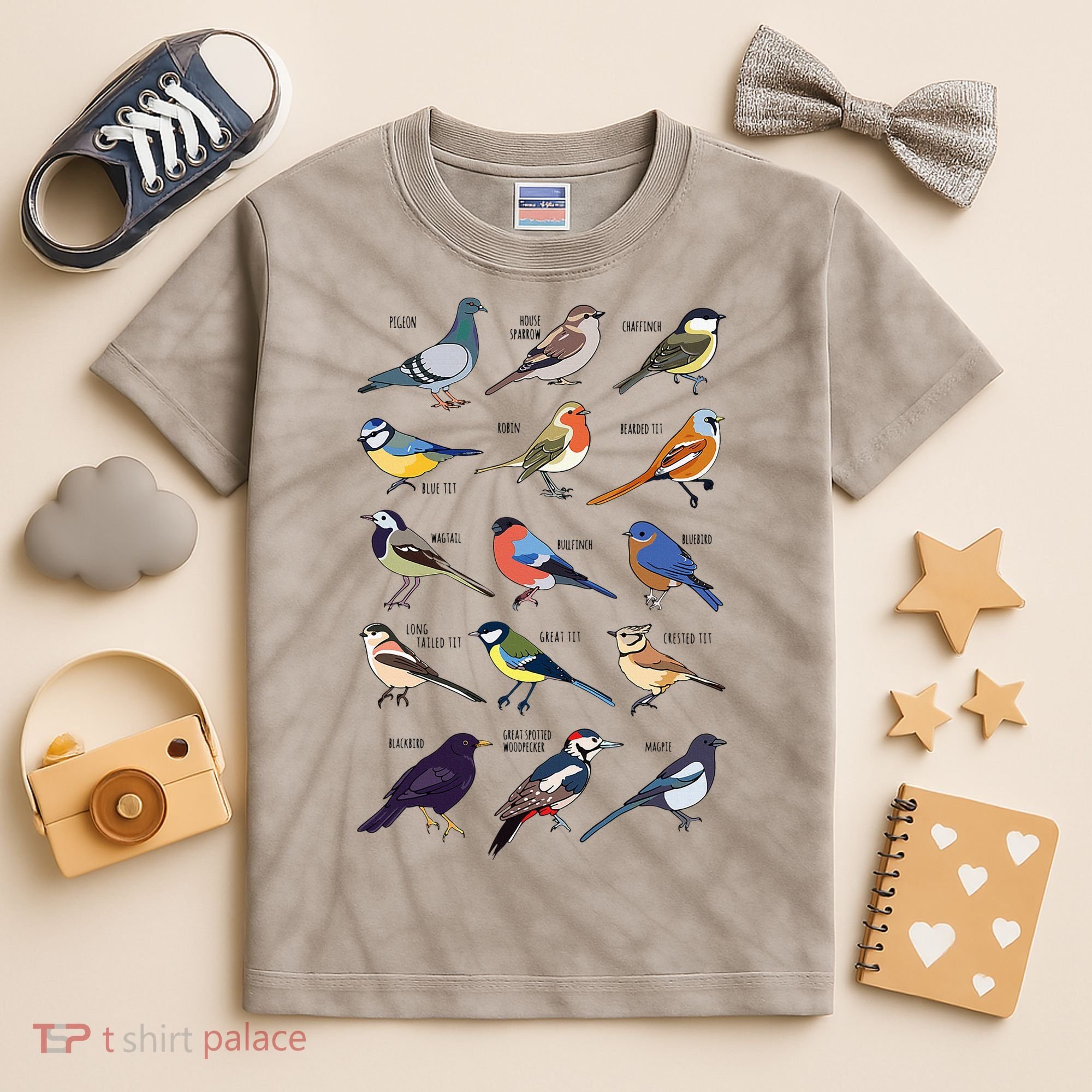 Wildlife Birds Gift For Bird Watching Birder Kids Tie-Dye T-Shirt