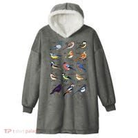 Wildlife Birds Gift For Bird Watching Birder Hooded Wearable Blanket thumb 0