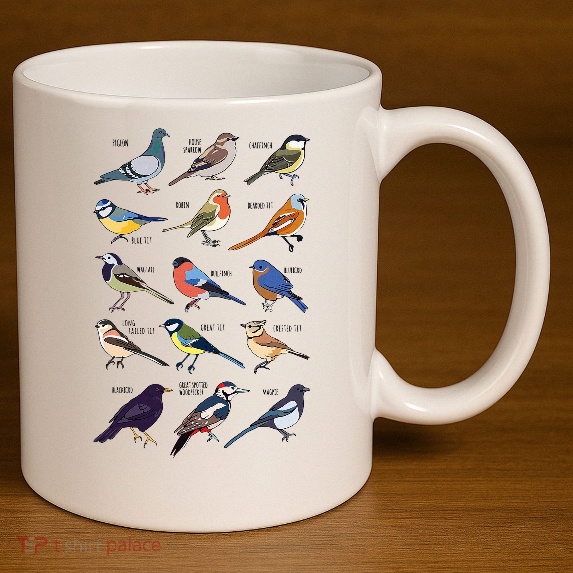 Wildlife Birds Gift For Bird Watching Birder 11oz C Handle Ceramic Mug