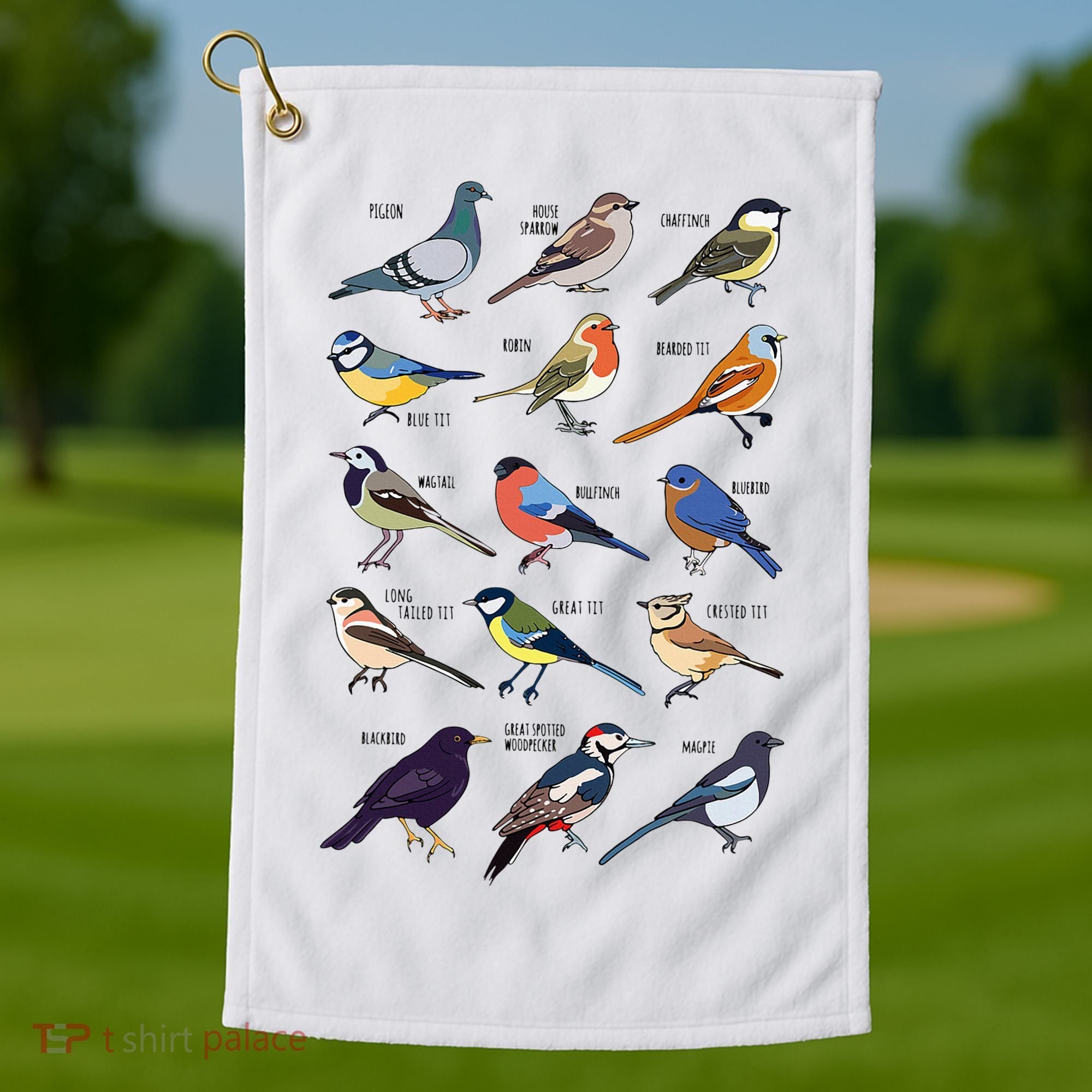 Wildlife Birds Gift For Bird Watching Birder Golf Towel