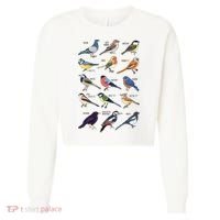 Wildlife Birds Gift For Bird Watching Birder Cropped Pullover Crew thumb 0