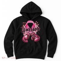 Warrior Boxing Gloves Ribbon Breast Cancer Awareness Hoodie thumb 0
