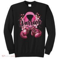 Warrior Boxing Gloves Ribbon Breast Cancer Awareness Sweatshirt thumb 0