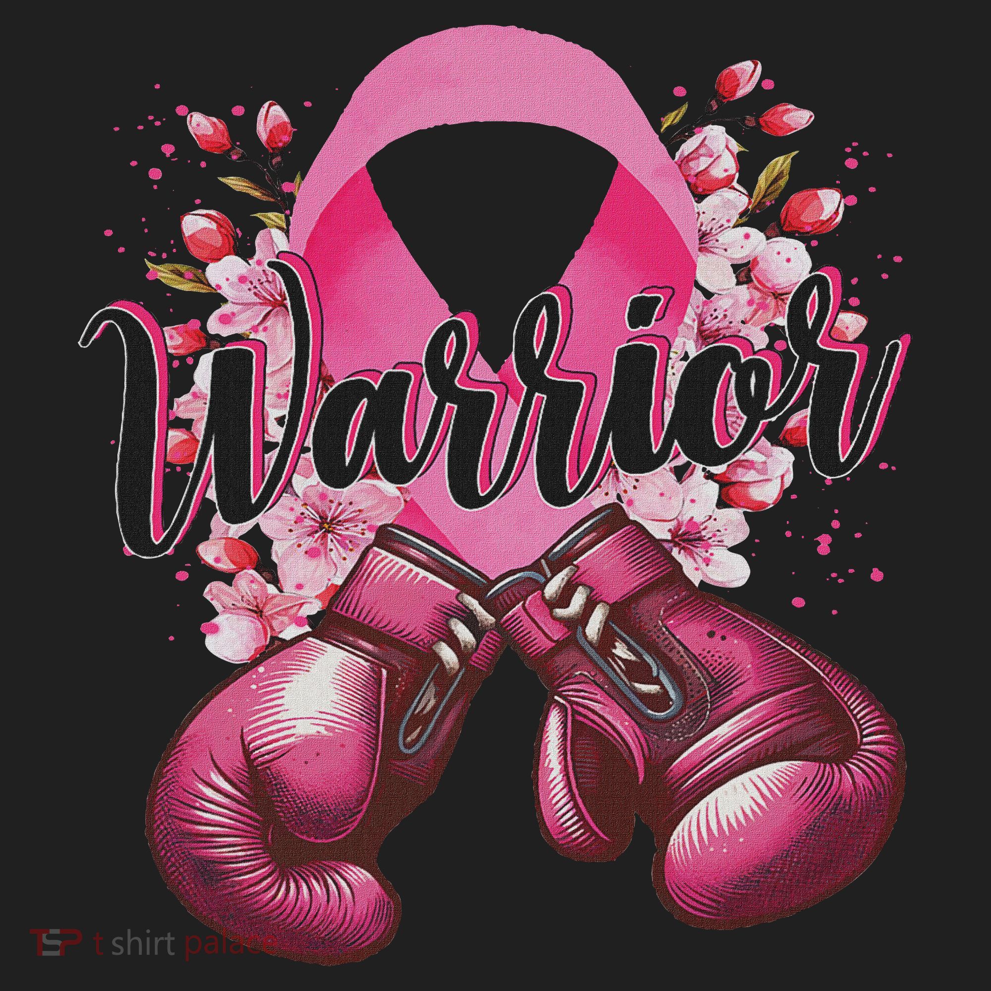 Warrior Boxing Gloves Ribbon Breast Cancer Awareness Beanie