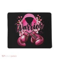 Warrior Boxing Gloves Ribbon Breast Cancer Awareness Mousepad thumb 0