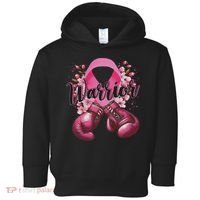 Warrior Boxing Gloves Ribbon Breast Cancer Awareness Toddler Hoodie thumb 0