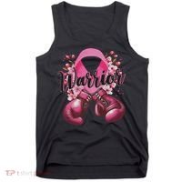 Warrior Boxing Gloves Ribbon Breast Cancer Awareness Tank Top thumb 0
