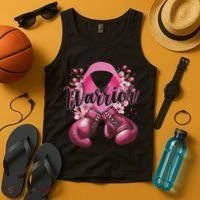 Warrior Boxing Gloves Ribbon Breast Cancer Awareness Tank Top thumb 4