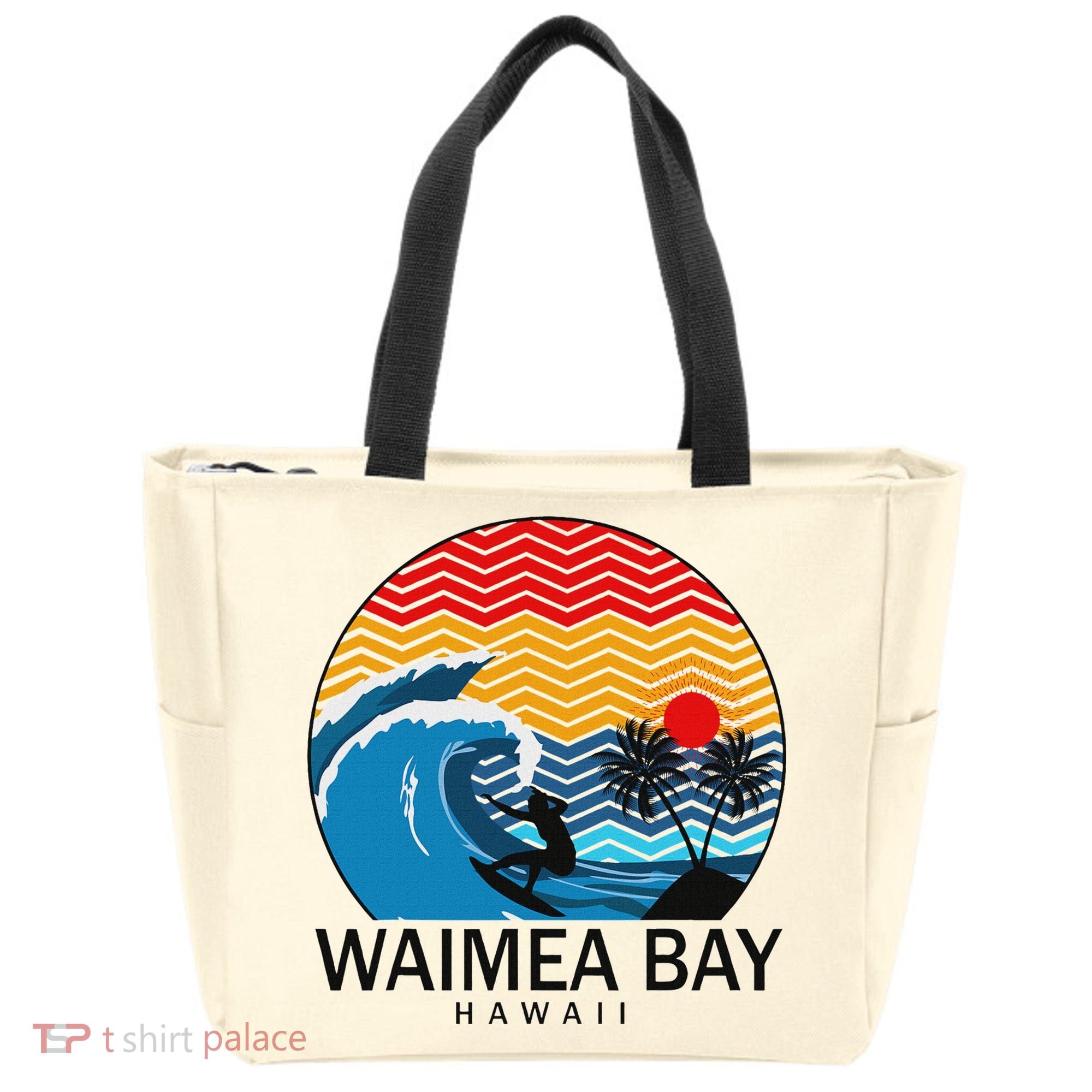 Waimea Bay Hawaii Surfboard Tote Bag