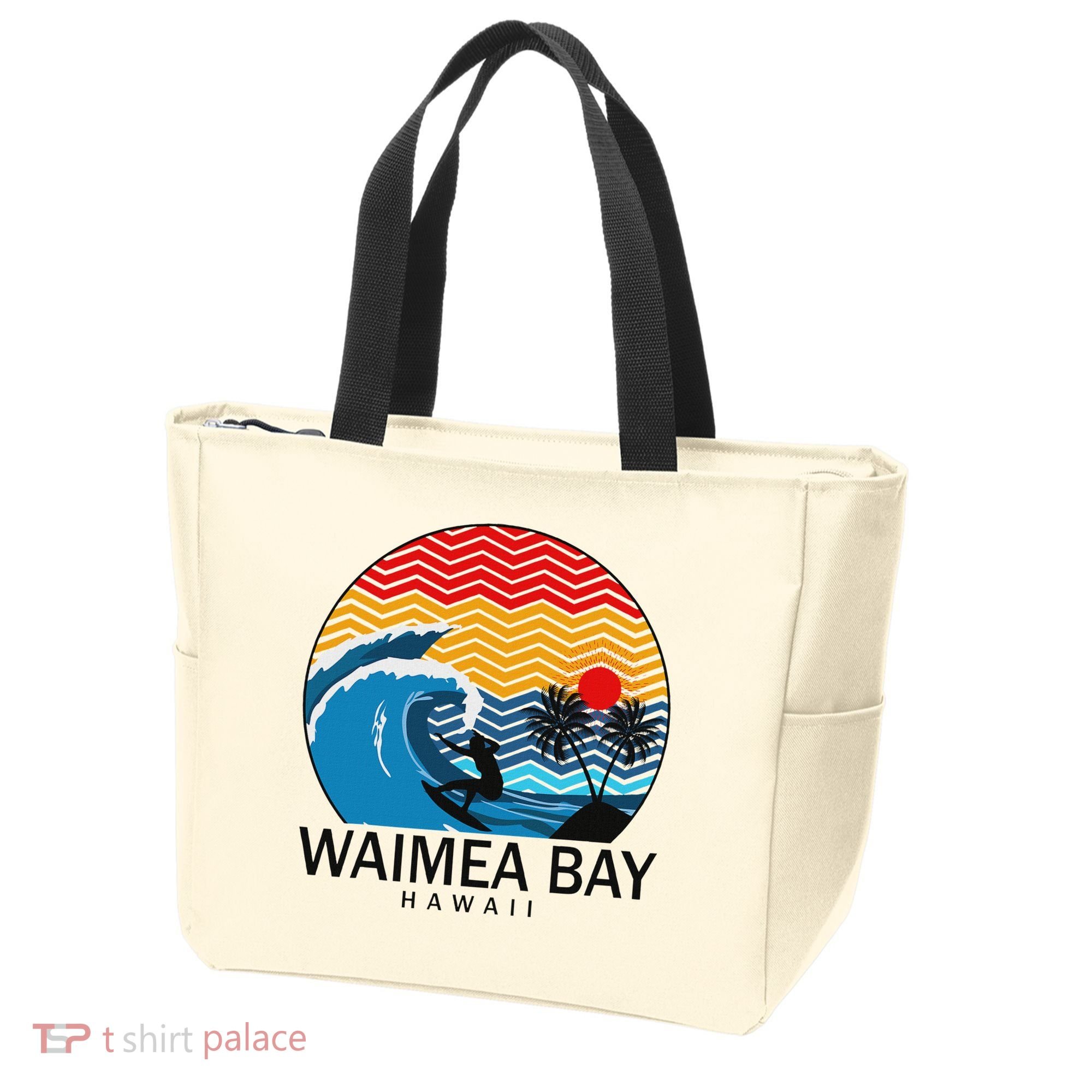 Waimea Bay Hawaii Surfboard Tote Bag