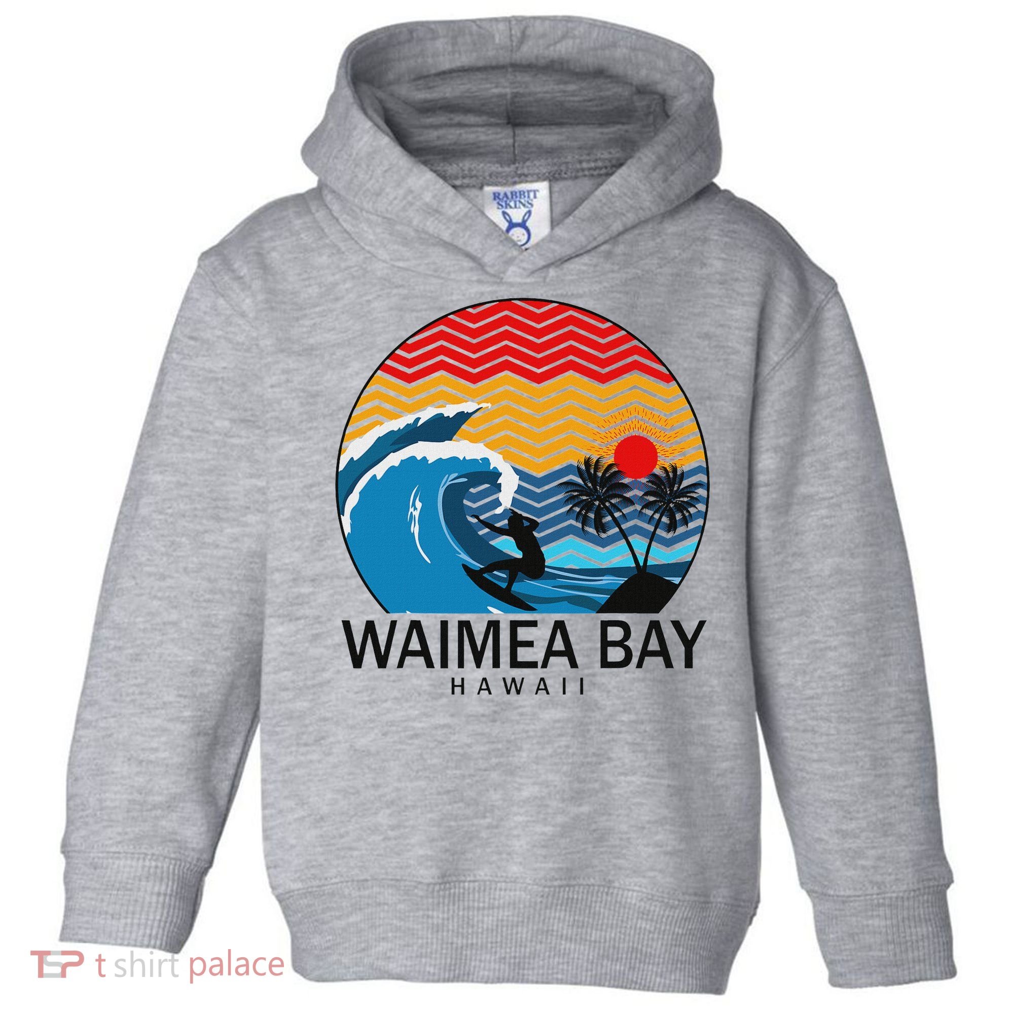 Waimea Bay Hawaii Surfboard Toddler Hoodie