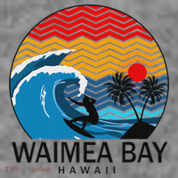 Waimea Bay Hawaii Surfboard Toddler Hoodie thumb 2