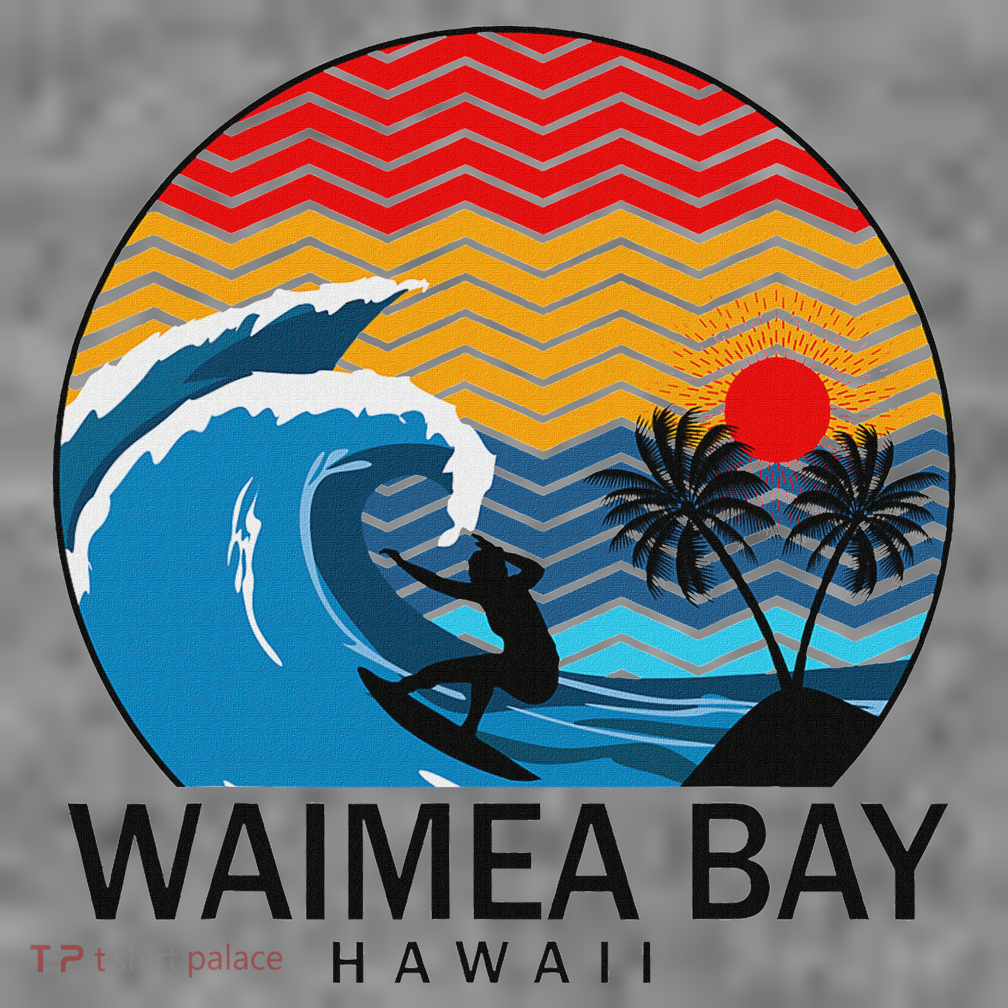 Waimea Bay Hawaii Surfboard Toddler Hoodie