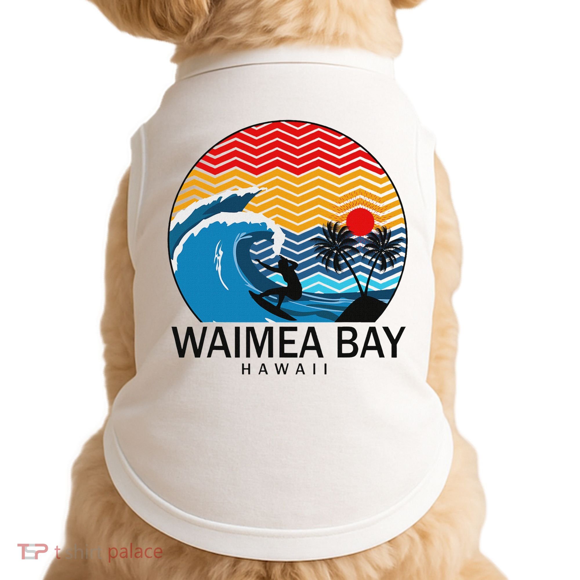 Waimea Bay Hawaii Surfboard Doggie Tank