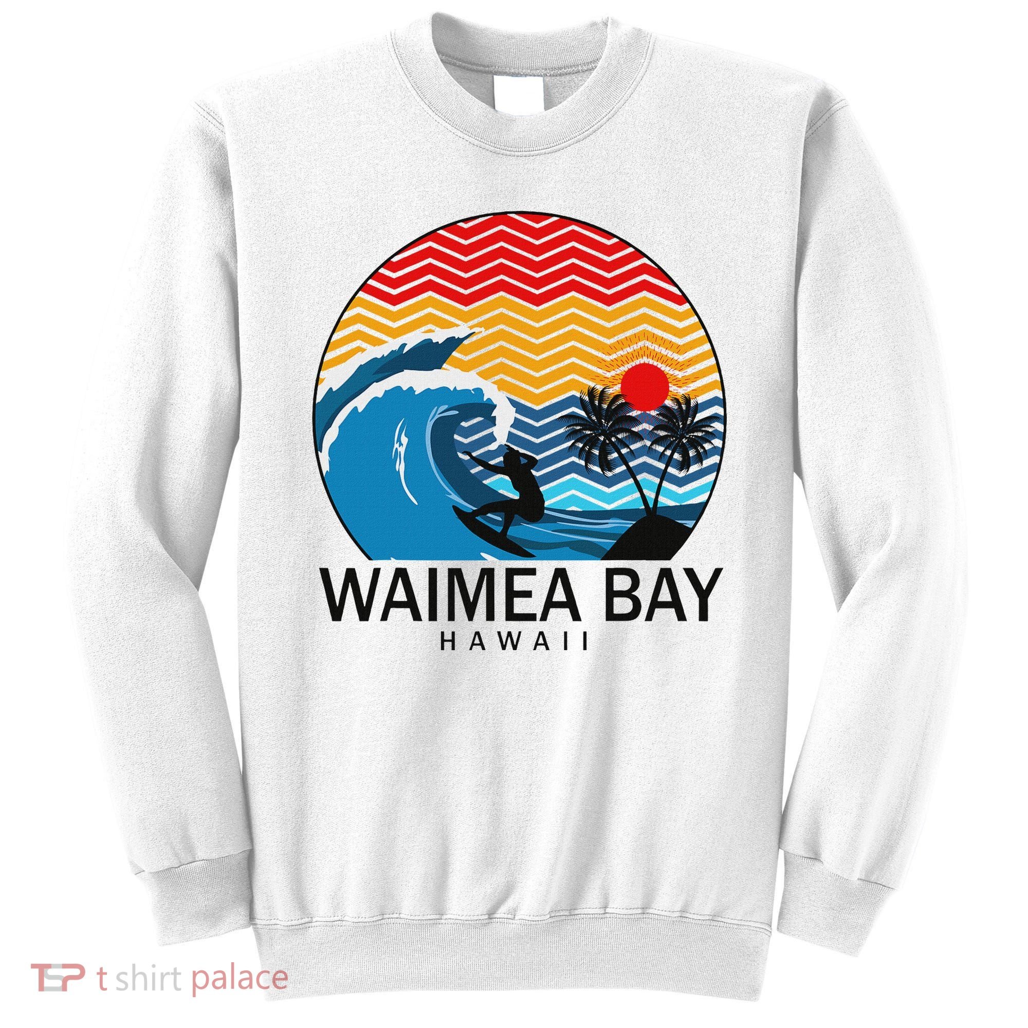 Waimea Bay Hawaii Surfboard Sweatshirt