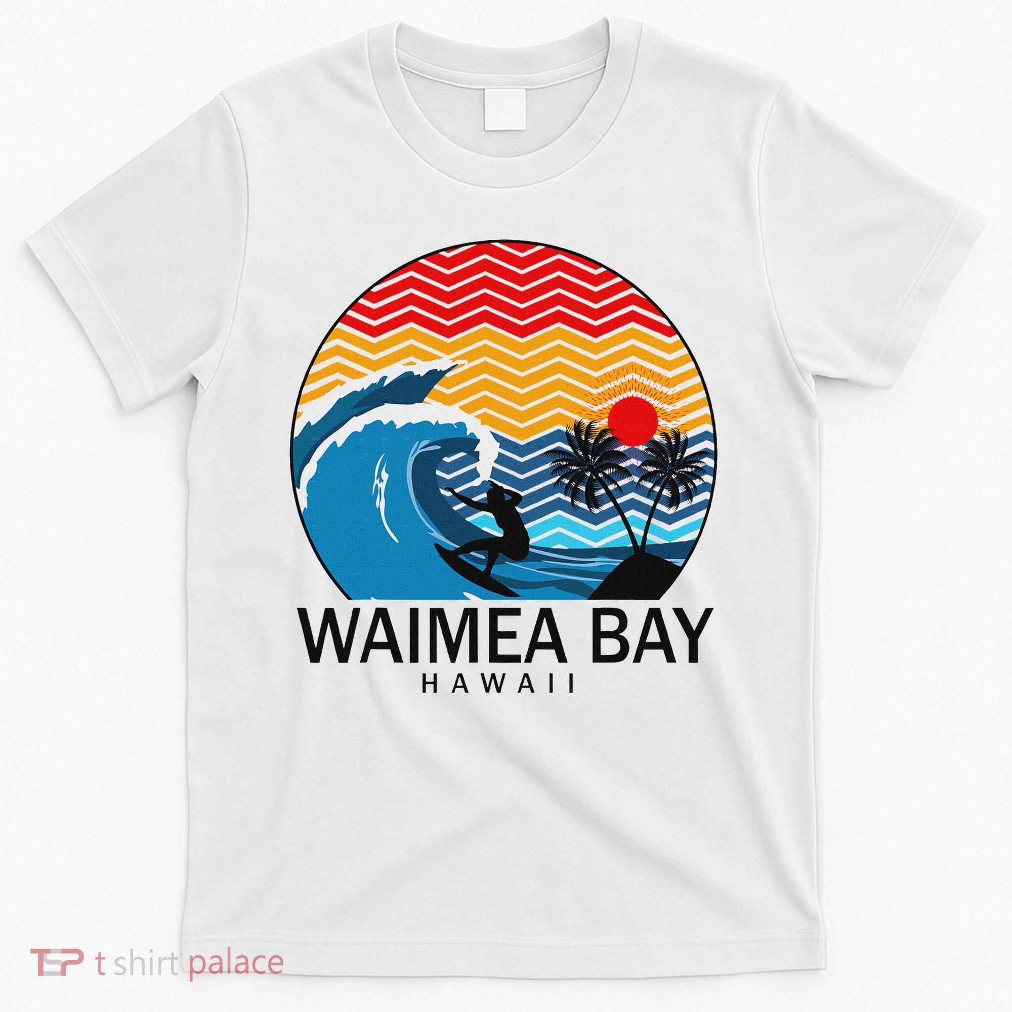 Waimea Bay Hawaii Surfboard T-Shirt