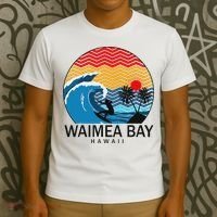 Waimea Bay Hawaii Surfboard T-Shirt thumb 3