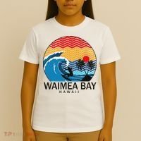 Waimea Bay Hawaii Surfboard T-Shirt thumb 4
