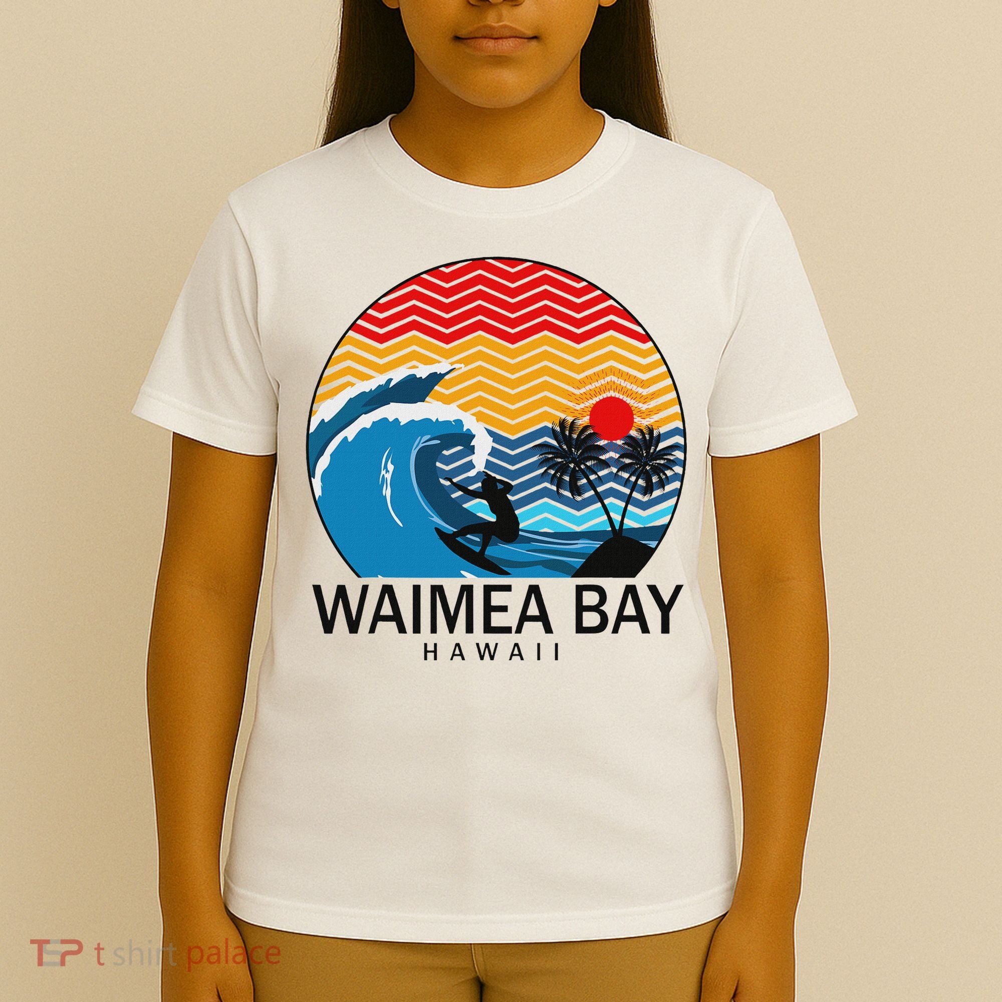 Waimea Bay Hawaii Surfboard T-Shirt