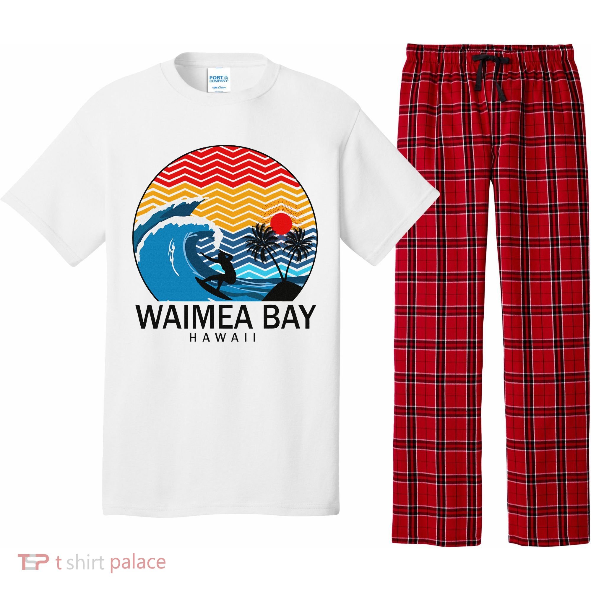 Waimea Bay Hawaii Surfboard Pajama Set