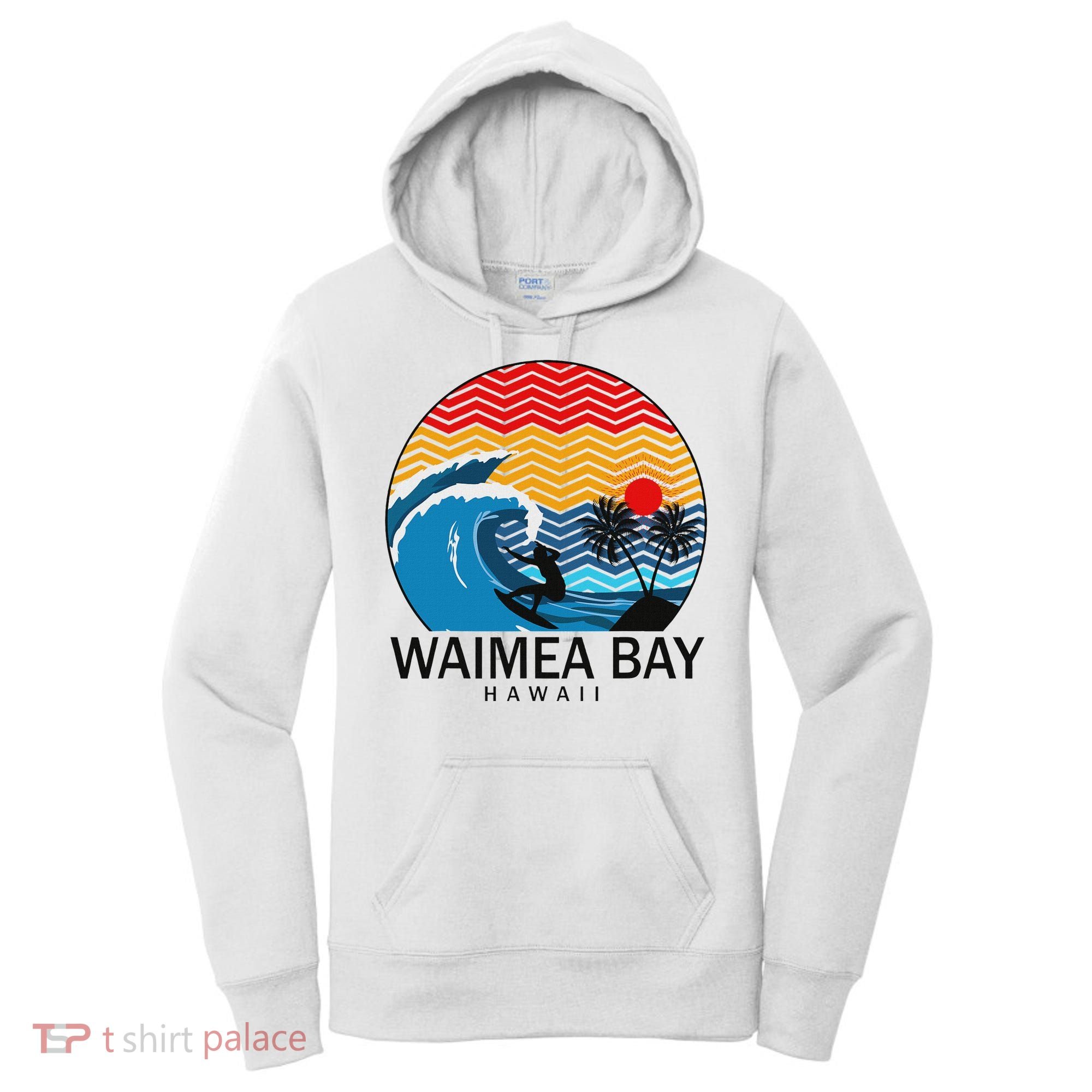 Waimea Bay Hawaii Surfboard Women's Hoodie