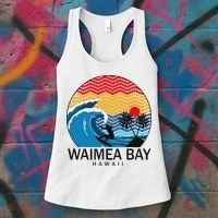 Waimea Bay Hawaii Surfboard Women's Tank Top thumb 3