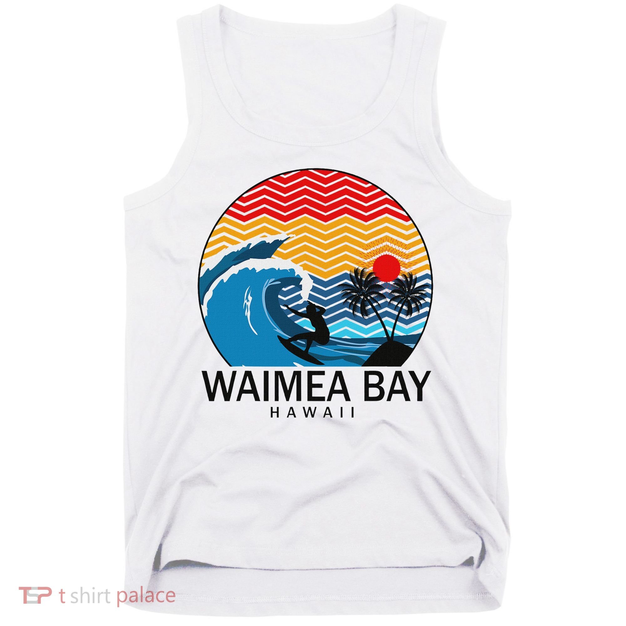 Waimea Bay Hawaii Surfboard Tank Top