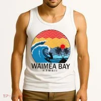 Waimea Bay Hawaii Surfboard Tank Top thumb 3