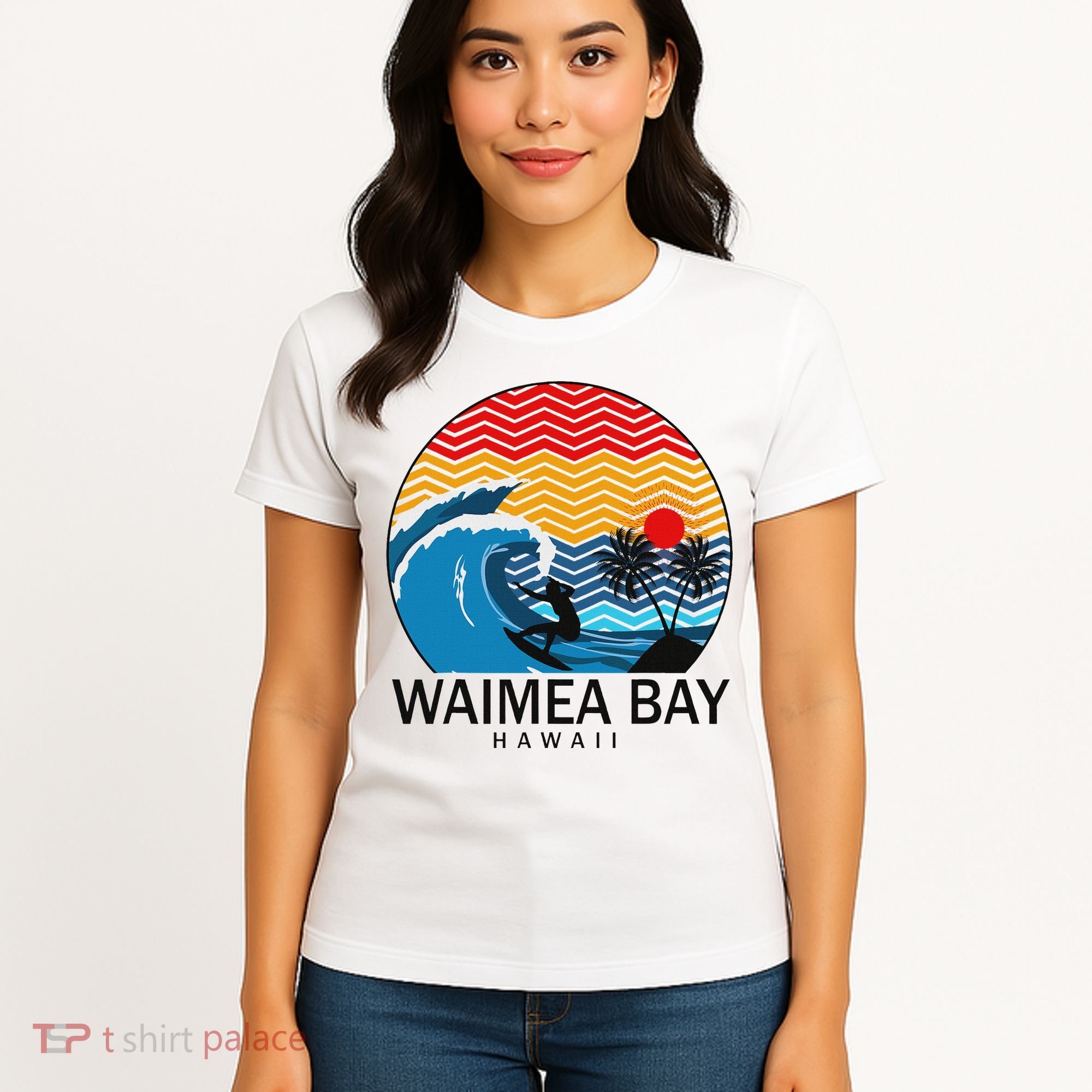 Waimea Bay Hawaii Surfboard Women's T-Shirt