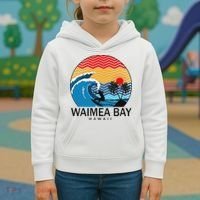 Waimea Bay Hawaii Surfboard Kids Hoodie thumb 3