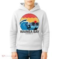 Waimea Bay Hawaii Surfboard Kids Hoodie thumb 4