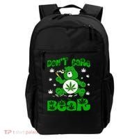 Weed Bear Herb Bear Don't Care Funny Bear Marijuana Cannabis Backpack thumb 0