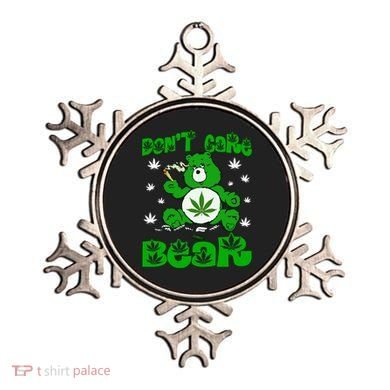 Weed Bear Herb Bear Don't Care Funny Bear Marijuana Cannabis Ornament