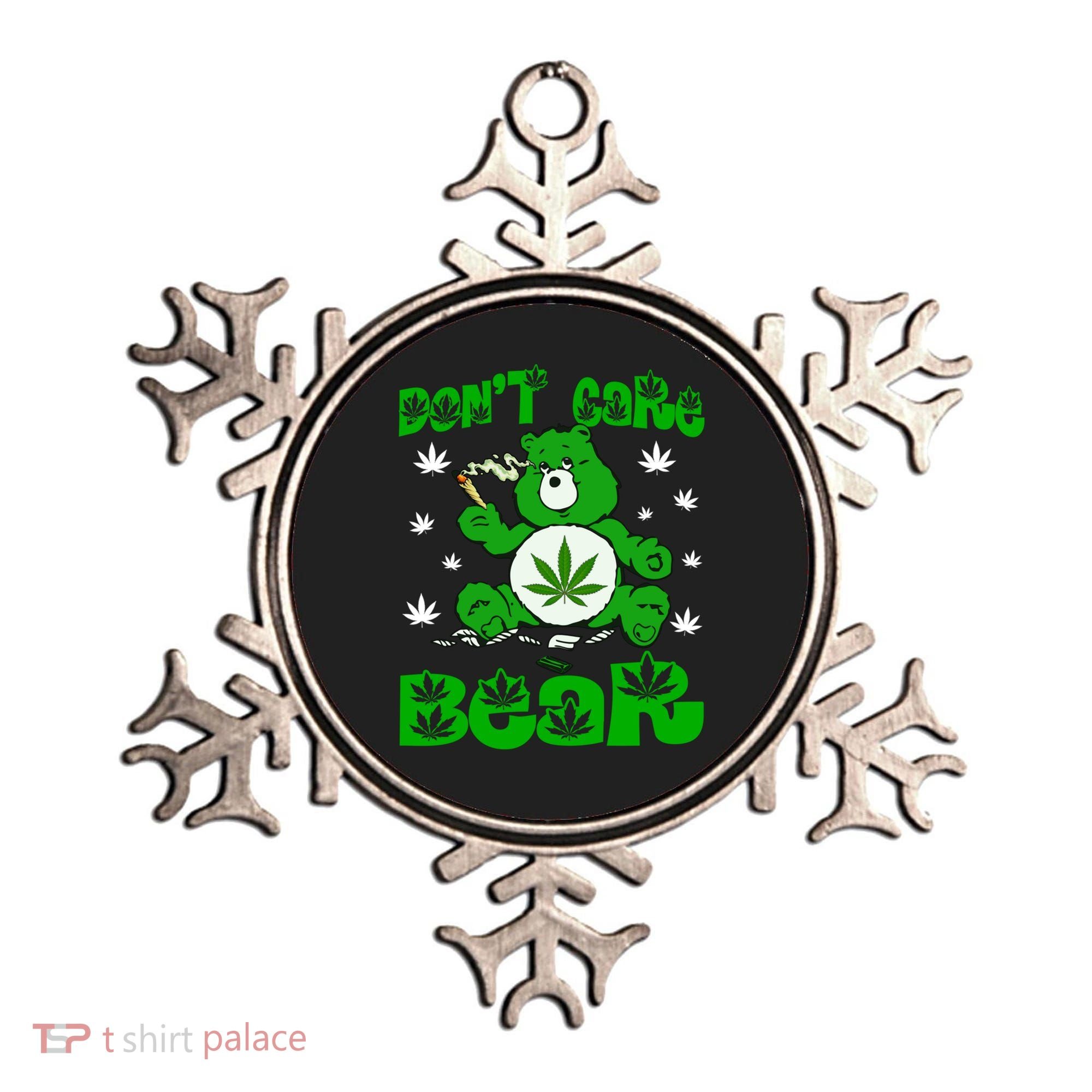 Weed Bear Herb Bear Don't Care Funny Bear Marijuana Cannabis Ornament