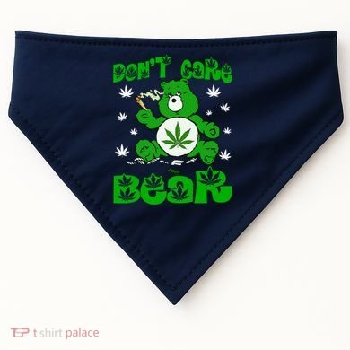 Weed Bear Herb Bear Don't Care Funny Bear Marijuana Cannabis USA-Made Doggie Bandana