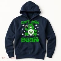 Weed Bear Herb Bear Don't Care Funny Bear Marijuana Cannabis Hoodie thumb 0