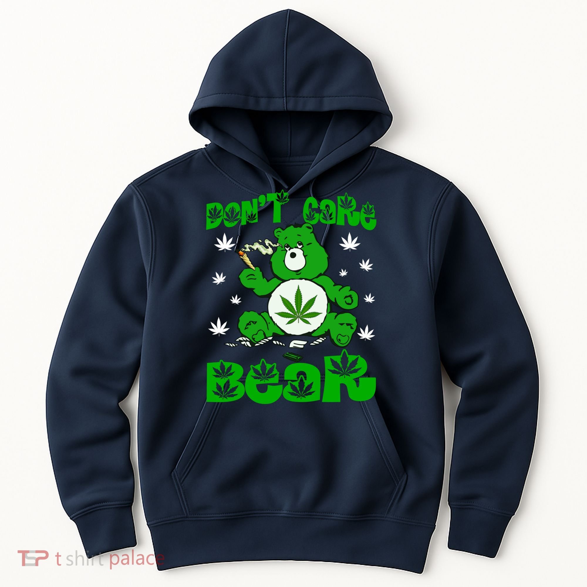 Weed Bear Herb Bear Don't Care Funny Bear Marijuana Cannabis Hoodie