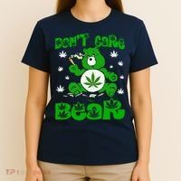 Weed Bear Herb Bear Don't Care Funny Bear Marijuana Cannabis T-Shirt thumb 4