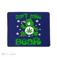 Weed Bear Herb Bear Don't Care Funny Bear Marijuana Cannabis Mousepad thumb 0