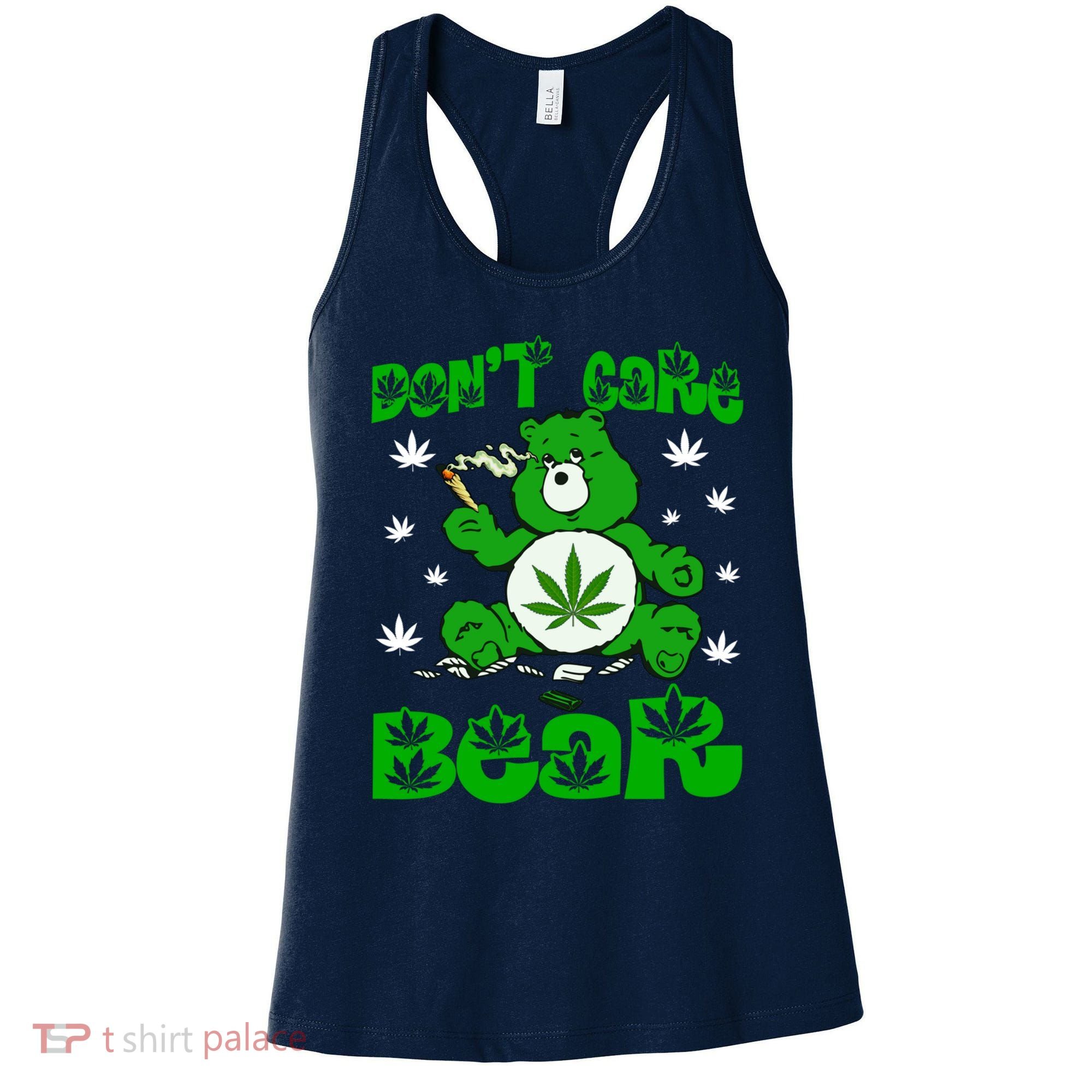 Weed Bear Herb Bear Don't Care Funny Bear Marijuana Cannabis Women's Tank Top