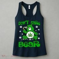 Weed Bear Herb Bear Don't Care Funny Bear Marijuana Cannabis Women's Tank Top thumb 3