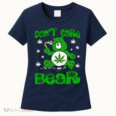 Weed Bear Herb Bear Don't Care Funny Bear Marijuana Cannabis Women's T-Shirt