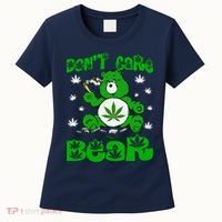 Weed Bear Herb Bear Don't Care Funny Bear Marijuana Cannabis Women's T-Shirt thumb 0