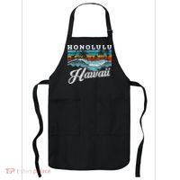 Waves Beach Honolulu Hawaiian Summer Surfing Retro Hawaii Apron thumb 0