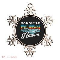 Waves Beach Honolulu Hawaiian Summer Surfing Retro Hawaii Ornament thumb 0